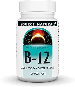 Πηγή Naturals Βιταμίνη B-12, 2000 mcg Υποστηρίζει την παραγωγή ενέργειας - 100 Lozenges