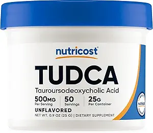Nutricost Σκόνη Tudca 25 γραμμάρια (Taurussodeoxycholic Acid) - Χωρίς γλουτένη, μη ΓΤΟ
