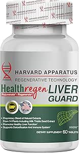 Harvard Apparatus Regenerative Liver Guard 180 Tablets - Liver Cleanse Detox & Repair, Faty Liver Support Renew Supplement, 14+ Βότανα με Silymarin Milk Thistle, Artichoke, Dandelion και Περισσότερα