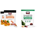 Force Factor Better Turmeric Joint Support with HydroCurc Turmeric Curcumin, 120 Soft Chews and Smarter Greens Superfood Chews with 25+ Superfoods, 60 Soft Chews