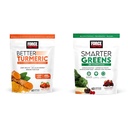 Force Factor Better Turmeric Joint Support Supplement for Extra Strength Joint Health & Smarter Greens Superfood Chews, Greens and Superfoods with Probiotics, Antioxidants