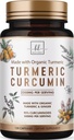 Turmeric Curcumin Supplement with 95% Curcuminoids, Organic Turmeric & Ginger 1750mg, BioPerine Black Pepper for Best Absorption, Nature's Vegan Joint Support, Non-GMO, Bottled in USA - 120 Capsules