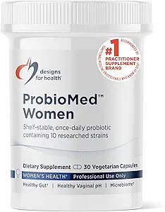 Designs for Health ProbioMed Women - Vaginal Probiotics to Support pH Balance, Vaginal Comfort, Immune Health & Gut Health for Women - Dairy-Free Probiotic (30 Capsules)