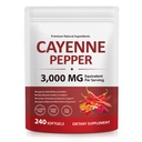 Cayenne Pepper Softgels Supplement, 12-in-1 per Serving Rich with Vitamins D3, K2 & E and Extracts of Grape Seed, Hawthorn, Beetroot, Supports Healthy Circulation & Daily Energy- 240 Softgels