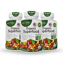 Organic Superfood Greens Fruits and Veggies Complex - Καλύτερο συμπλήρωμα διατροφής με 14 Πράσινα & 14 Φρούτα & Λαχανικά με Αλφάλφα Πλούσια σε Αντιοξειδωτικά Βιολογικά Συστατικά Μη ΓΤΟ (180 Count Pack of 3)