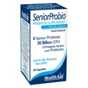SeniorProbio – Once-Daily Probiotic with Prebiotic Fiber | 30 Billion CFU, Acid & Bile Resistant Strains | 30 Vegetarian Capsules | Lactose, Gluten & GMO-Free