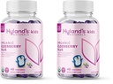 Hyland's Kids Organic Elderberry Plus Gummies, Organic Black Elderberry with ZINC and Vitamin C, Immune Support for Children, 48 Vegan Gummies (Pack of 2)