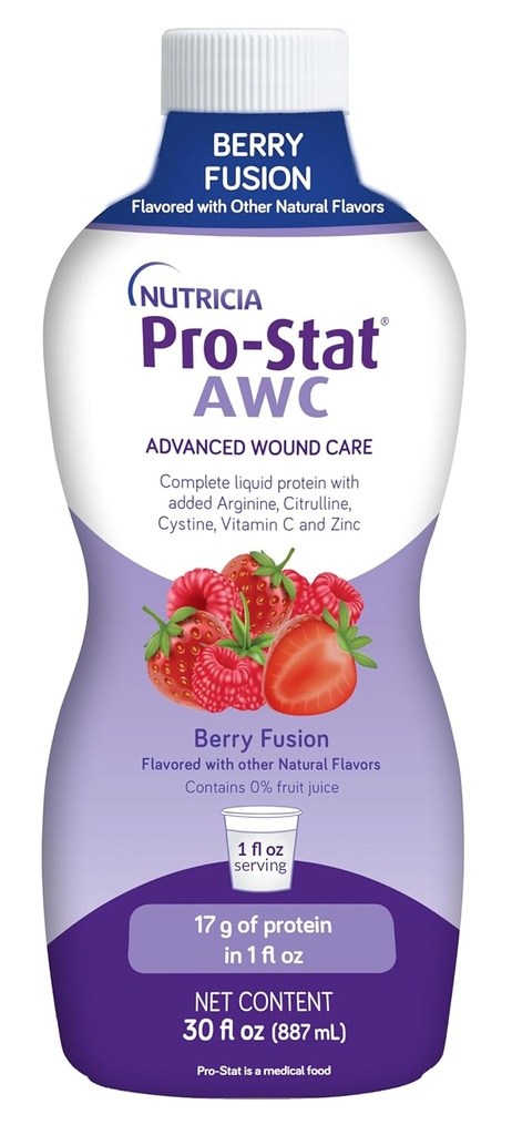 Pro-Stat Advanced Wound Care (AWC), Συμπυκνωμένο Liquid Protein Medical Food - Berry Flasion Flavor, 30 Fl Oz μπουκάλι