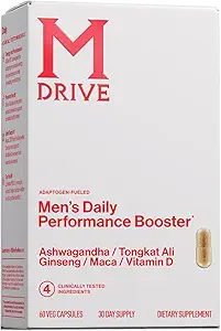 Mdrive Men's Daily Performance Complex Υποστήριξη συμπλήρωμα για τους άνδρες - Ashwaghanda, Tongkat Ali, Ginseng, Maca & Vitamin D, 60 κάψουλες, 30 ημέρες προσφοράς