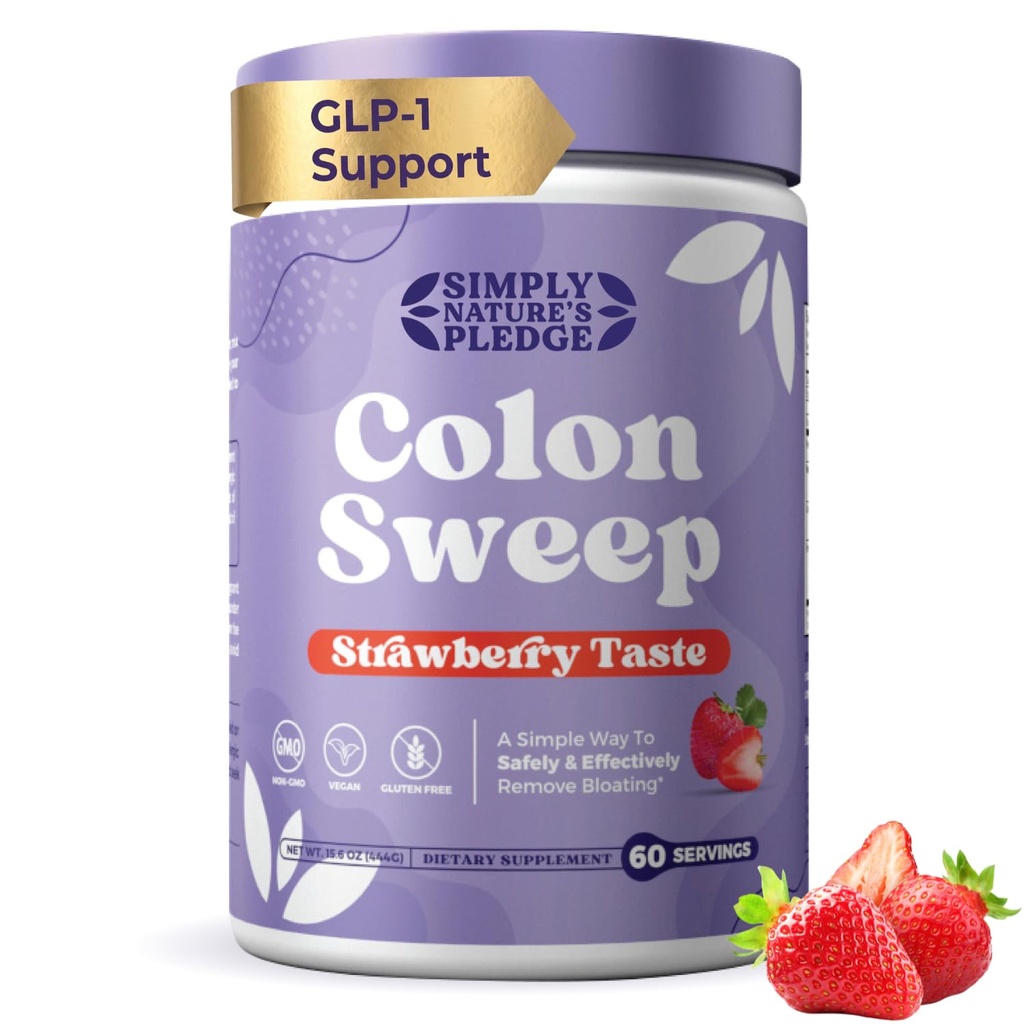ColonSweep Psyllium Husk Powder Colon Cleanser - Vegan, Gluten Free Fiber Supplement - Safe Colon Cleanse for Constipation Relief, Bloating Relief & Gut Health -16 OZ (60 Servings)