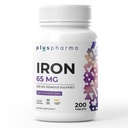 Iron 65 mg (from 325 mg Ferrous Sulfate), 200 Tablets, High Potency Iron Supplement, Non-GMO, Gluten Free, No Synthetic Dyes - 3 Pack