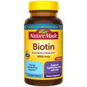 Nature Made Maximum Strength Biotin 5000 mcg Softgels, Biotin δέρμα μαλλιών και νυχιών Βιταμίνες συμπλήρωμα διατροφής, 120 Count