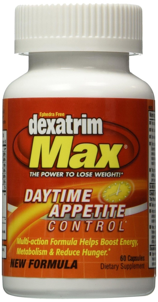 ILIOS Dexatrim Max Daytime Appetite Control – Appetite Suppressant & Weight Loss Supplement for Men and Women – Helps Support Energy & Metabolism – 60 Capsules Packaging