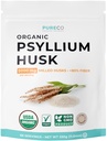 Psyllium Husk Powder Organic Certified - Finely Ground Whole Psyllium Husk Organic Fiber Powder for Baking Smoothies & More - Vegan Gluten Free Non-GMO & Filler Free Soluble Fiber (66 Servings)