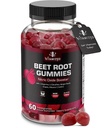 Τσίχλες ρίζας τεύτλων - Super Nitric Oxide Beets Supplement - Κόκκινο Beetroot Heart Chews with Grape Seed Power & B12- Ρόδι Γεύση, 60 Μασώμενα Μπιζέλια