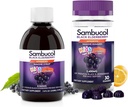 Sambucol Black Elderberry Syrup and Gummies for Kids - Elderberry Supplement with Vitamin C and Zinc, Syrup & Chewable Gummies for Children - 7.8 Fl Oz, 30 Count Bundle