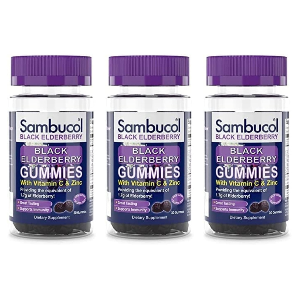 Black Elderberry Dietary Supplement Gummies - 30 ct, Pack of 3F