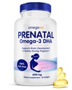 OmegaVia Prenatal DHA 600mg | Fish-Free Omega-3 Supplement | Supports Baby’s Brain, Eye & Nervous System Development | Safe for Pregnancy & Lactation | 30 Easy-to-Swallow Softgels
