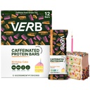 Verb Energy - Caffeinated Protein Bars Birthday Cake 10g Plant Based Protein Bars High Protein - Vegan Snack - Gluten Free Breakfast Snack with Organic Green Tea, 51g (Pack of 12)
