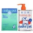 Native Pet Fresh Breath & Skin Support Bundle: 60 Scoops GutWell Clean Breath - Dog Breath Freshener & 8 Oz. Omega 3 Fish Oil for Dogs & Cats - Promotes Healthy Skin, Shiny Coat, & Strong Joints