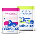 Native Pet Joint Health & Daily Wellness Pack: Hip & Joint Supplement for Dogs - Supports Joints, Cartilage, Muscles & Anti-Inflammatory & Dog Vitamins & Supplements - 11-in-1 Multivitamin Powder - 30