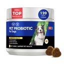 Probiotics for Dogs with Digestive Enzymes & Prebiotics - Diarrhoea Relief, Gut Health Support, Immune & Anti-Itch Function, Chicken Flavor, 120 Chews