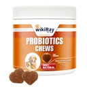 wikiRay Probiotics for Dogs – Soft Chews for Digestive Health & Immunity | 120 Chews | 3 Billion CFU, Pumpkin, Enzymes, Vitamins & Prebiotics | Made with Natural Ingredients