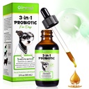 Oimmal Probiotics for Dogs, 3 in 1 Dog Probiotic and Digestive Enzymes for Pet, Supports Gut Health, Itchy Skin, Allergies, Immunity, Liquid Probiotics for for All Ages and Breeds Dogs, blue