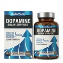 L-Tyrosine Dopamine Brain Food Supplement | Mental Energy & Focus Support with B Vitamins | Cognitive Health & Mental Drive, Vegan Capsules,120 Count