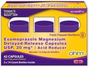 Ohm Esomeprazole Magnesium Delayed Release Capsules 20mg - Frequent Heartburn & Acid Reflux Relief, 24 Hour Chest & Stomach Acid Reducer (6 Weeks of Supply, 42, Count)