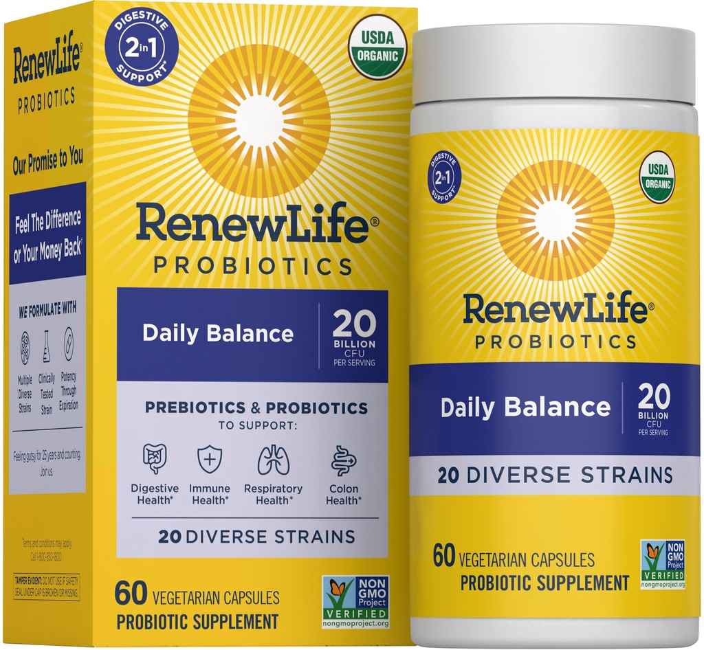 Renew Life Daily Balance Probiotic, 60 CT