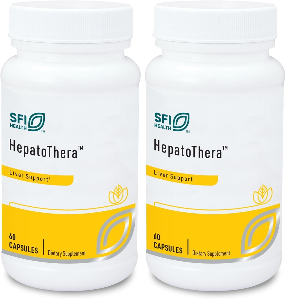 SFI Health Klaire Labs Hepatothera - Liver Support Complex with Milk Thistle & NAC (60 Capsules) (Pack of 2)