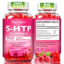5-HTP Gummies 200mg with Same & Vitamin B6 – Sugar Free for Sleep, Mood & Relaxation Support – Non-GMO, Gluten Free, 3rd Party Tested – Raspberry Flavor – 60 Count