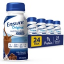 Ensure Plus Dark Chocolate and Ensure Original Milk Chocolate Nutrition Shakes, Meal Replacement, Protein, Vitamins, 24 Count