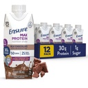 Ensure Original Dark Chocolate Nutrition Shake 24 Pack & Ensure Max Protein Milk Chocolate Nutrition Shake 30g Protein 12 Pack Bundle