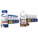 Ensure Plus Vanilla Nutrition Shake 24 Pack and Ensure Max Protein Milk Chocolate Nutrition Shake 30g Protein 12 Pack Bundle