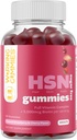 HSN Gummies - Δέρμα μαλλιών και νύχια Gummies - Ζάχαρη δωρεάν Biotin Gummies 5000mcg με πλήρες σύμπλεγμα βιταμινών για την ανάπτυξη των μαλλιών, υγιές δέρμα, αντοχή νυχιών - 60 Ct Φράουλα & γεύση κεράσι