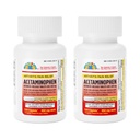 GeriCare Acetaminophen Extended-Release 650mg, Pain Reliever Caplets for Joint and Muscle Discomfort 100 Count (Pack of 2)