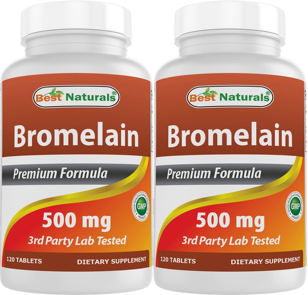 Best Naturals Bromelain 500mg 120 δισκία (120 Count (Pack of 2))