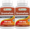 Best Naturals Bromelain 500mg 120 δισκία (120 Count (Pack of 2))