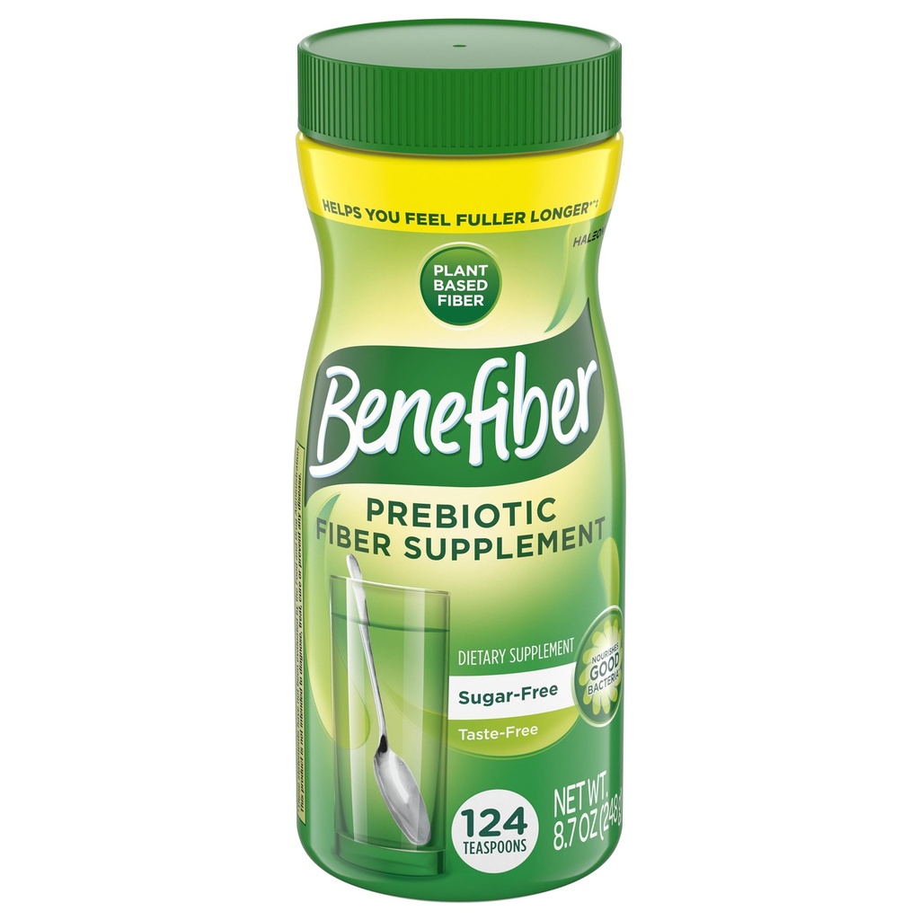 Benefiber Daily Prebiotic Fiber Supplement Powder for Digestive Health, Unflavored -124 Teaspoons (8.7 Ounces) (Pack of 12)