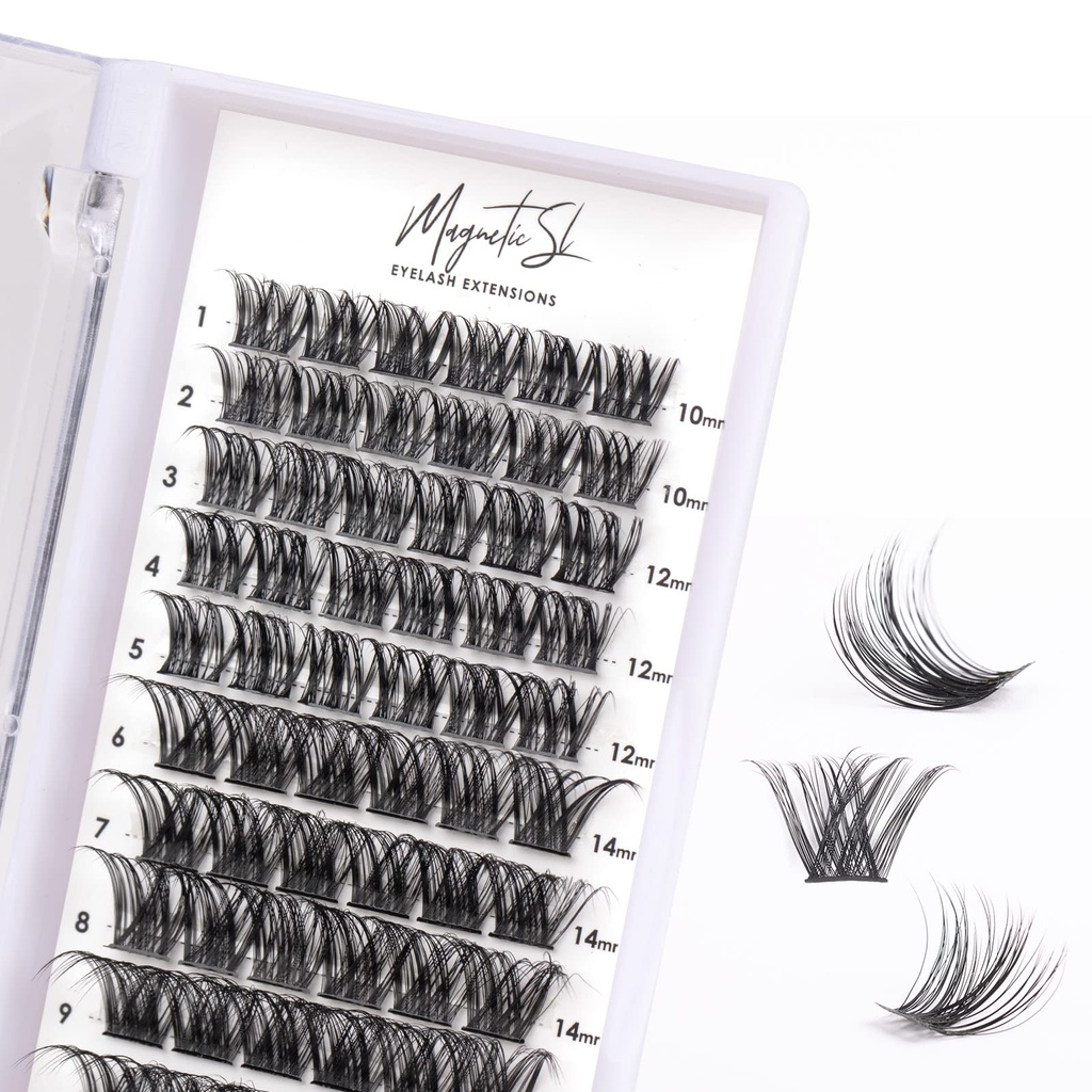 Cluster Lashes 72 Individual Lashes Clusters Eyelash Extensions False Eyelashes DIY Lash Extension Kit Reusable False Eyelashes Natural Look Mix 10-16mm-DM01
