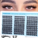 PHKERATA Wispy Lash Clusters Natural Eyelash Clusters Extensions C Curly Individual Lashes Clusters DIY Eyelash Extension with Wide Soft Thin Band,10-16MM,180Pcs