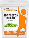 BulkSupplements.com Soy Protein Isolate Powder - Vegan Protein Powder, Unflavored - Pure & Gluten Free, 30g per Serving, 250g (8.8 oz) (Pack of 1)