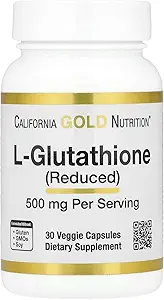 California Gold Nutrition L-Glutathione (Μειωμένη), 500 mg, 30 κάψουλες Veggie