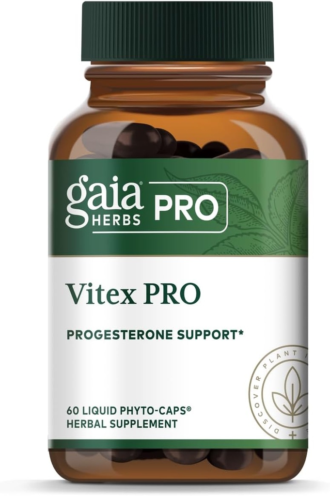 Gaia Herbs Pro Vitex PRO- συμπλήρωμα υποστηρίζει φυσιολογικό εμμηνορρυσιακό κύκλο & υγιής εμμηνόπαυση * - συμπλήρωμα υποστήριξης προγεστερόνης * με βιολογικό εκχύλισμα δενδρόδενδρων σαστέρων - 60 υγρά Phyto-Caps (30 εξυπηρετούν)