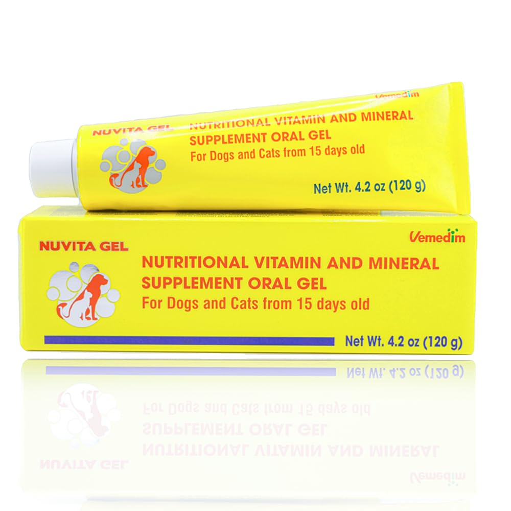 Premium Nutritional and Vitamin Gel for Dogs and Cats - Enhance Health, Boost Appetite, and Energize! Suitable for All Breeds and Life Stages - Multivitamin Gel 4.2 oz (120 g)