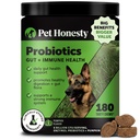 6 Billion CFU Dog Probiotics with Prebiotics, Digestive Enzymes, & Fiber - Relief for Occasional Diarrhea, Gas, Bloating & Itchy Skin - Daily Gut Health & Immune Support for All Dogs (Pumpkin, 180 ct)