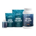 CORREXIKO Marine Collagen Supplement Pills & Powder Bundle - Περιλαμβάνει 10.000mg Διπλό υδρολυμένο κολλαγόνο σε σκόνη 1kg, 15 oz & 5oz και 1800mg Collagen Peptides 120 κάψουλες - για μαλλιά, δέρμα & νύχια