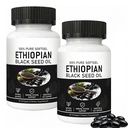 Black Seed Oil Capsules, Purely Nutrient Ethiopian Black Seed Oil Organic Cold Pressed from Nigella Sativa, Black Cumin Seed Oil Softgels, Non-GMO, Gluten Free, Easy to Swallow, 60 Count (2 Pack)